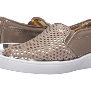 MICHAEL Michael Kors Ivy Bret Camel Slip Ons